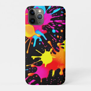 Vivid Neon Abstract Art in Motion iPhone 11 Pro Case