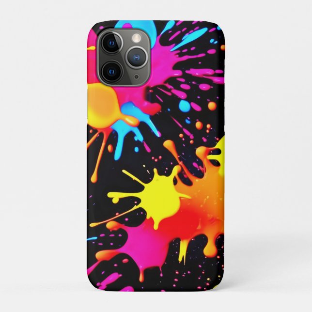 Vivid Neon Abstract Art in Motion Case-Mate iPhone Case (Back)