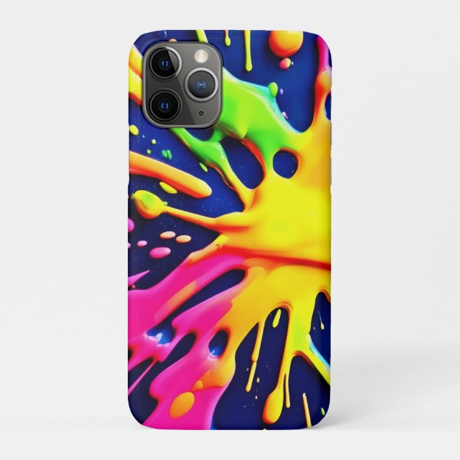Vivid Neon Splashes Case-Mate iPhone Case (Back)