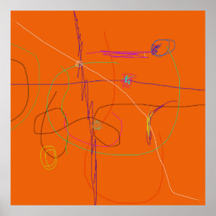 Vivid Orange Background Poster