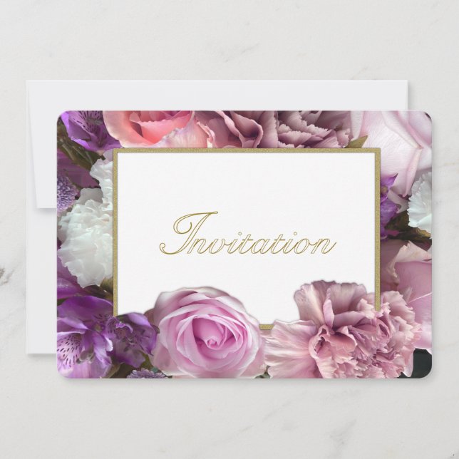Vivid Orchid Birthday Party Invitation (Front)