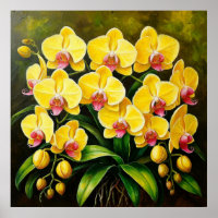 Vivid Orchid Flowers in a Lush Green Environment
