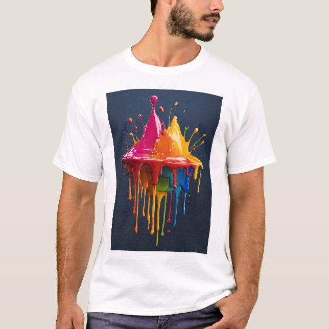 Vivid Palette Drip Tee (Front)