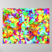 Vivid Palette: Vibrant Contrasts Abstract Artwork