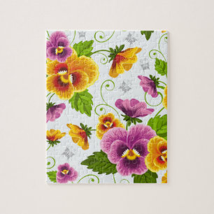 Vivid pansy flowers jigsaw puzzle