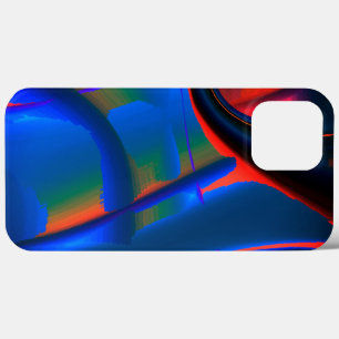 Vivid peach cropped digital paint magnification iPhone 13 pro max case