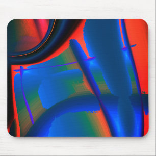 Vivid peach cropped digital paint magnification mouse pad