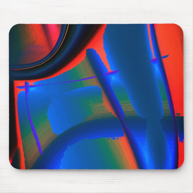 Vivid peach cropped digital paint magnification    mouse pad (Front)