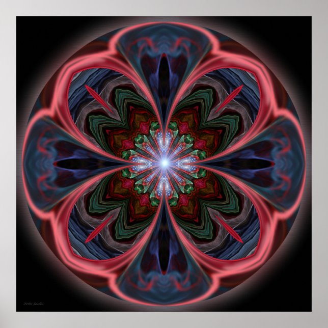 Vivid Petals Mandala - Print (Front)