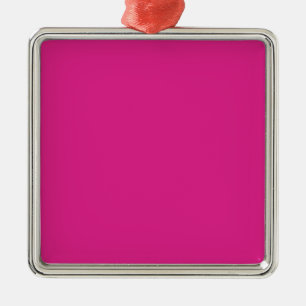 Vivid Pink Background Metal Ornament