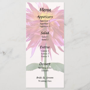 Vivid Pink Dahlia Menu