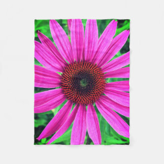 Vivid Pink Flower Fleece Blanket