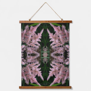 Vivid Pink Flowers Close Up Abstract Pattern    Hanging Tapestry