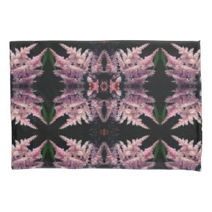 Vivid Pink Flowers Close Up Abstract Pattern Pillowcase