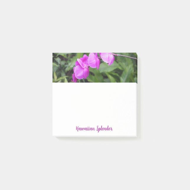 Vivid Pink Hawaiian Flowers Square Post-it Notes (Front)