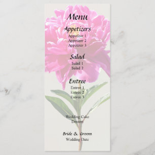 Vivid Pink Peony Menu