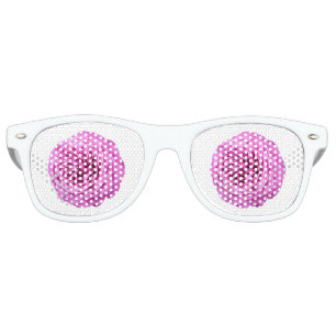 Vivid Pink Rose Cutout Retro Sunglasses
