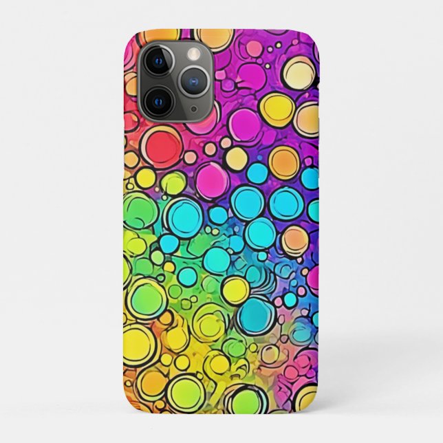 Vivid Rainbow Bubble Abstraction Case-Mate iPhone Case (Back)