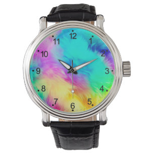 Vivid Rainbow Fluffy Fur Texture-75201 Watch