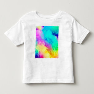 Vivid Rainbow Fluffy Fur Texture Background Design Toddler T-Shirt