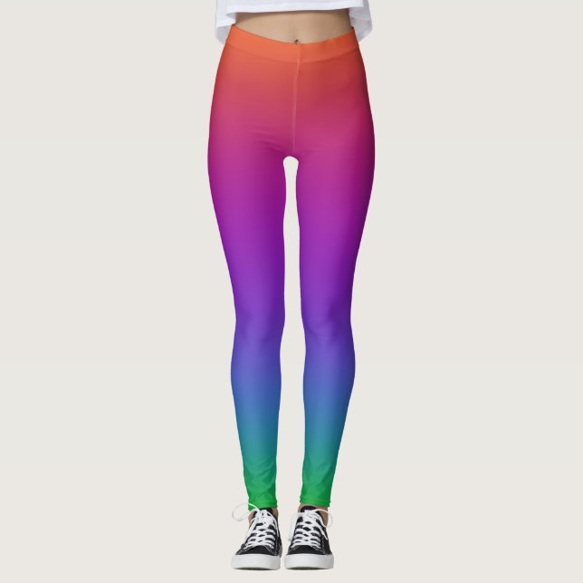 Vivid Rainbow Leggings (Front)