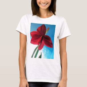 Vivid red Amaryllis Flower T-Shirt