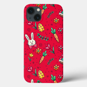 Vivid Red Easter Pattern Phone Case