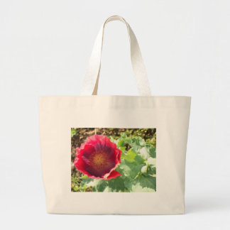 Vivid red Poppy Large Tote Bag