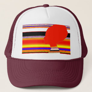 Vivid Red Profile – Pop Art Trucker Hat