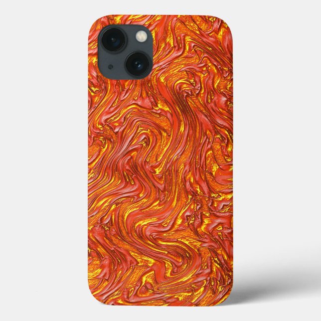 Vivid red texture with shades of yellow Case-Mate iPhone case (Back)