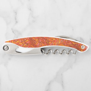 Vivid reddish texture with yellow tones corkscrew