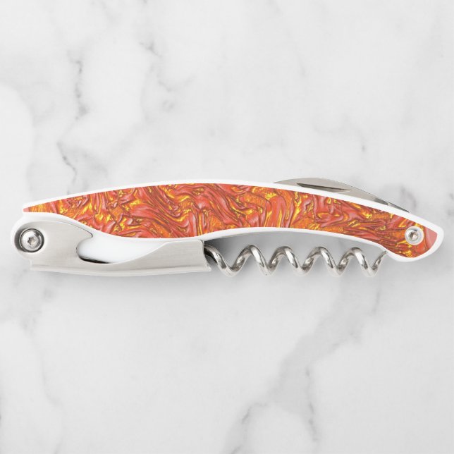 Vivid reddish texture with yellow tones corkscrew (Front)
