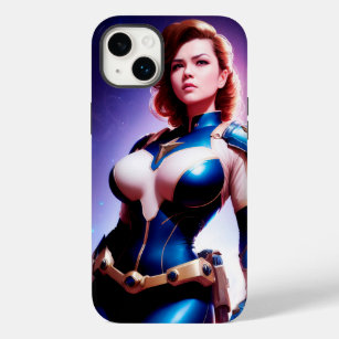 Vivid Retro 50's Female Sci Fi Space Case-Mate iPhone 14 Plus Case
