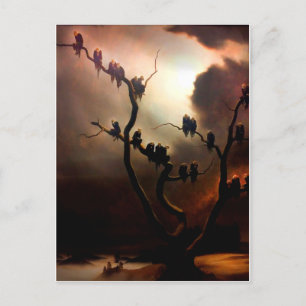 Vivid Retro - Ghosts in a Tree Invitation Postcard