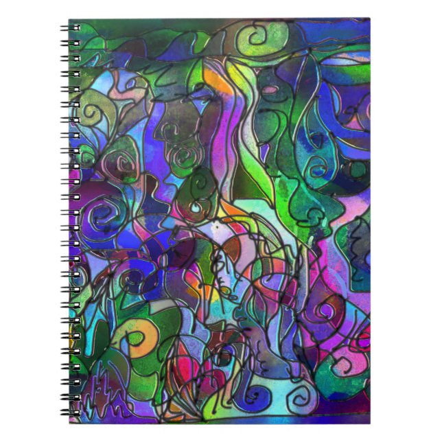 Vivid, Rich Colours: Like Stained Glass Notebook (Front)