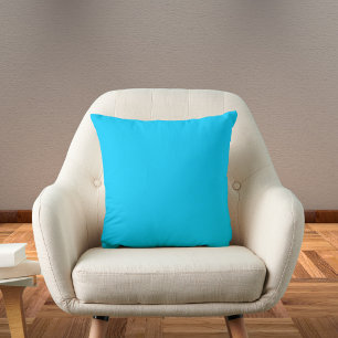 Vivid Sky Blue Solid Colour Cushion