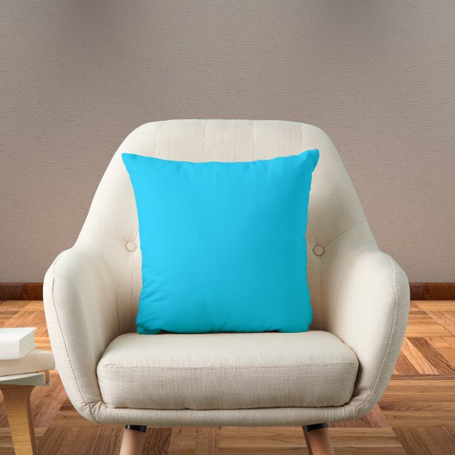 Vivid Sky Blue Solid Colour Cushion (Creator Uploaded)