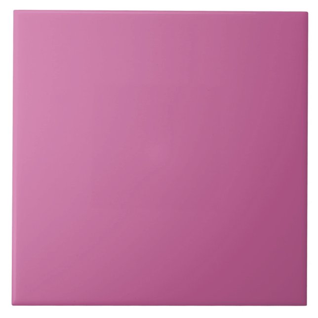 vivid solid pink  ceramic tile (Front)