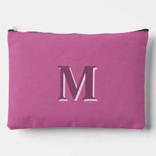 vivid solid pink monogram  accessory pouch