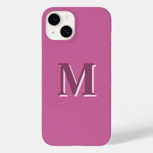 vivid solid pink monogram  Case-Mate iPhone 14 case