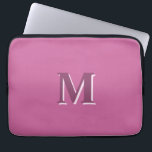 vivid solid pink monogram  laptop sleeve<br><div class="desc">vivid solid pink monogram laptop sleeve.
Hex colour code #CB649C</div>