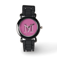 vivid solid pink monogram,