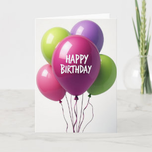 Vivid Sphere Birthday Card