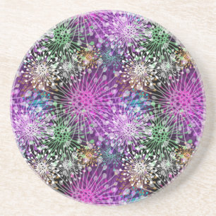 Vivid Spotty Pattern Coaster