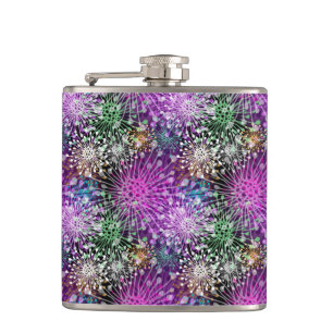 Vivid Spotty Pattern Hip Flask