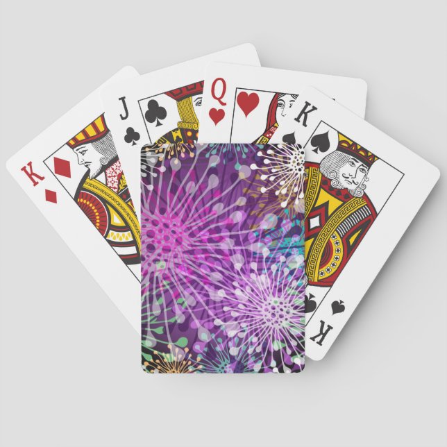 Vivid Spotty Pattern Playing Cards (Back)