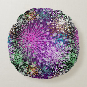 Vivid Spotty Pattern Round Cushion