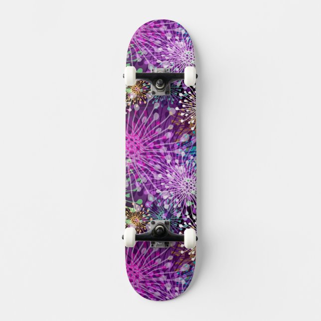 Vivid Spotty Pattern Skateboard (Front)