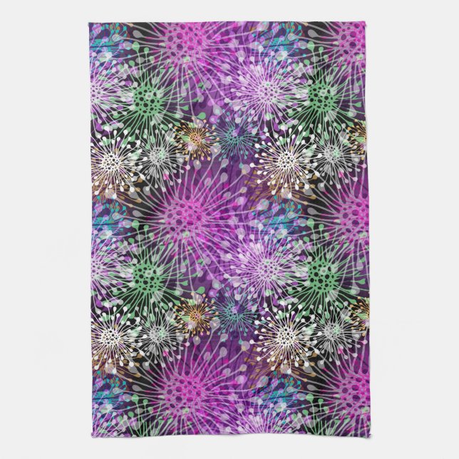 Vivid Spotty Pattern Tea Towel (Vertical)