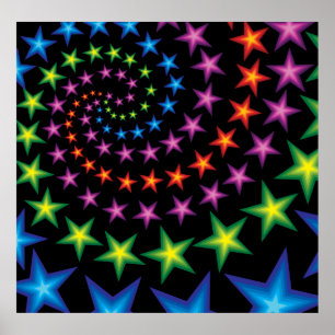 vivid star spirals poster